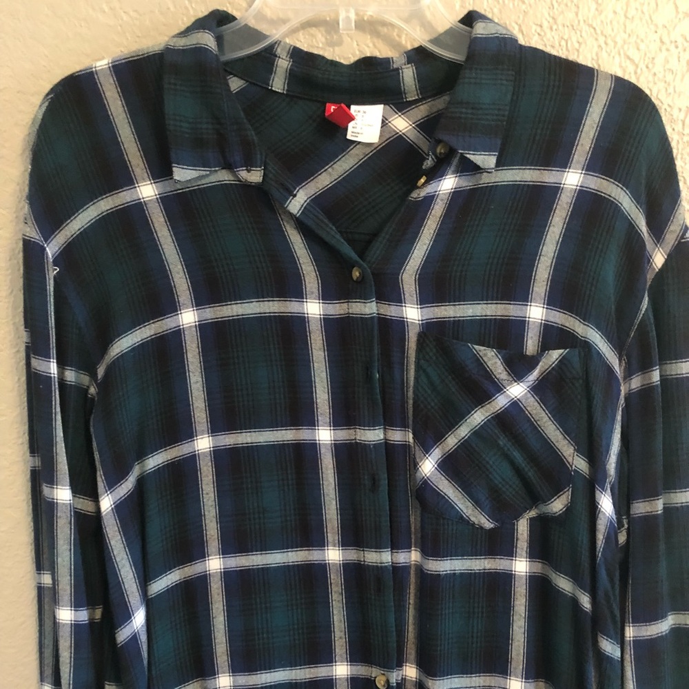 Plaid shirt dress